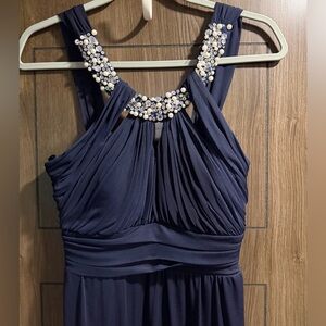 City Triangles Navy Blue Embellished Dress